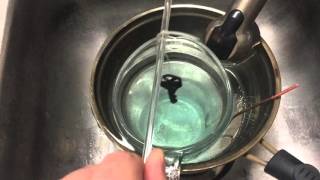 Dissolving thinning a brass key in peracetic acid and salt [upl. by Ardnasxela376]