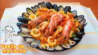 PAELLA DE MARISCOS  RICETTA DI PESCE EXTRAGOLOSA E FACILE  SPANISH FISH PAELLA AMAZING RECIPE [upl. by Ahsiena]