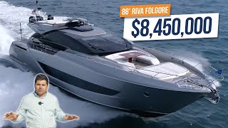 88 Riva Folgore Yacht Walkthrough BEL SOGNO [upl. by Llehsyt]