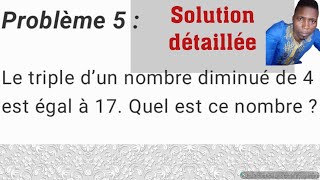 Mettre un problème en équations du premier degréTD5 équations du premier degré indiamaroo movies [upl. by Notniw]