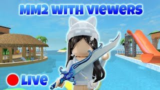 LIVE 🔴PLAYING MM2 WITH VIEWERS roblox shorts [upl. by Hurless879]