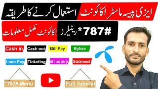 Easypaisa Retailer Account Use Karne Ka Mukamal Tariqa 2023 How To Use Telenor Master Account 787 [upl. by Hafeetal659]