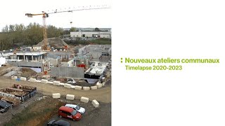 Nouveaux ateliers communaux  Timelapse 20202023 [upl. by Assenaj587]