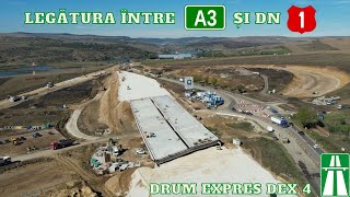 Filmare completă  Legătura între Autostrada Transilvania A3 și DN 1  Drum Expres DEx 4 Tureni Cluj [upl. by Kleon319]