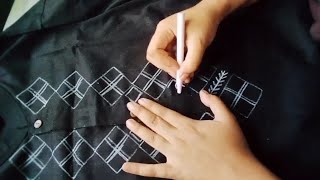 পাঞ্জাবি আর্ট এবং সেলাই টিউটোরিয়াল 🙂 easy hand art and ambroidary [upl. by Weingartner417]