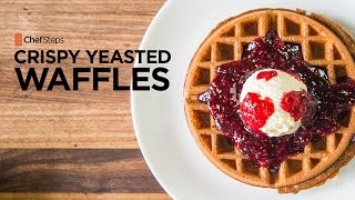 Crispy Yeasted Waffles Recipe [upl. by Aihsena]