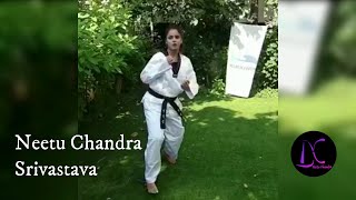 Bollywood Actress Neetu Chandra Shows Her Martial Art Skills  Neetu Chandra Srivastava [upl. by Nason644]