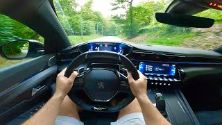 New Peugeot 508 PSE 2022  POV test drive 360 HP plugin HYBRID [upl. by Annalee]