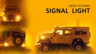 RC Landrover Defender  How to make Signal Light Circuit with Sound  part 18  dry tronic [upl. by Suilmann]