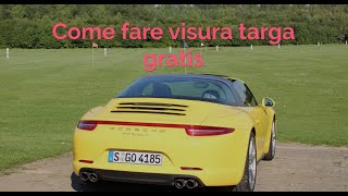 Come fare visura targa gratis [upl. by Down]