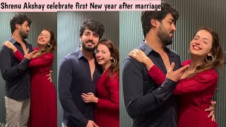 Shrenu Parikh Akshay mhatre celebrate first New year 2024 after marriage  Shrenu Parikh [upl. by Hogan141]