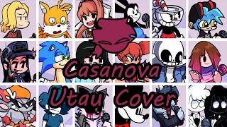 Casanova but Every Turn a Different Character Sings FNF Casanova Everyone Sings It  UTAU Cover [upl. by Oribella339]