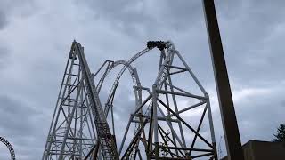 Hyperia Roller Coaster Ride At Thorpe Park [upl. by Yelyk565]