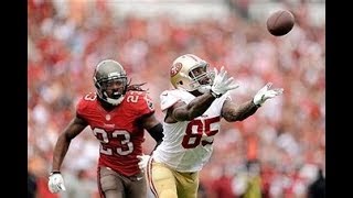 Colin Kaepernick 52 yard touchdown pass to Vernon Davis vs Buccaneers 2013 [upl. by Sesylu]