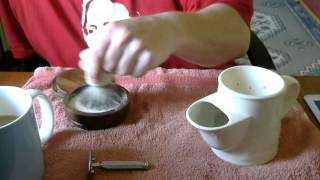 How I use a traditional Shaving Scuttle [upl. by Manwell]