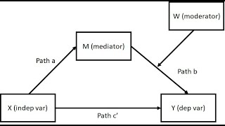 Process model 14 in SPSS Testing for moderated mediation using Hayes Process macro [upl. by Nalyad120]