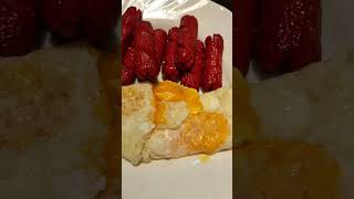 Delicious Hotdog And Egg shortvideo satisfying yummyfood breakfast hotdog eggs trending [upl. by Laicram]