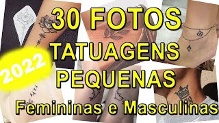 FOTOS DE TATUAGENS PEQUENAS FEMININAS E MASCULINAS [upl. by Airetal]