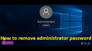 how to remove administrator password in windows 10  Howtosolveit [upl. by Nielsen661]