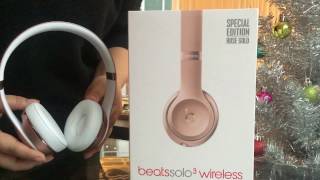 Beats Solo 3 Wireless Unboxing  Special Edition Rose Gold [upl. by Amling]