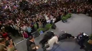 Benny Hinn Curses Critics Brings Jesus on Stage [upl. by Attelra269]