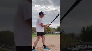 We just exploded a bat😳 baseball explosion blitzball [upl. by Acceb]