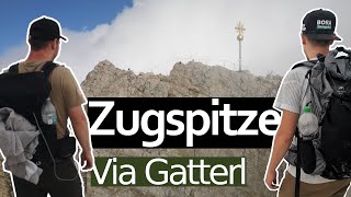 Zugspitze via Gatterl Hiking for two on Germanys highest mountain in one day [upl. by Ecerehs]