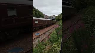 Royal Scotsman 66746 working 1H79 from Edinburgh Waverley to Keith branch platform shorts train [upl. by Ahsimed14]