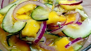 💥 Tres ingredientes 10 minutos y una ensalada increíblemente deliciosa ¡Pruébala 🤤🥭 [upl. by Ilan]