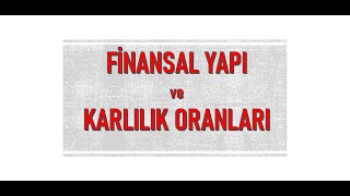 finansal yapı ve karlılık oranları [upl. by Say574]