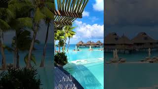 Conrad Bora Bora Nui📍  French Polynesia travel reels sorts [upl. by Kina]