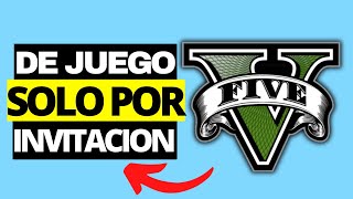 Cómo Crear Una Sesión De Juego Solo Por Invitación en GTA 5 Online  Invitar Amigos [upl. by Alano]