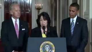 Judge Sotomayor Nominated To US Supreme Court [upl. by Ainedrag]