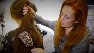 Relaxing Hair Brushing Scalp Massage Oils amp Hair Play ASMRTrinaural [upl. by Neira]