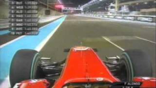 Last Lap of Qualifying Abu Dhabi F GP 2010  Abu Dhabi Qualifying 2010 Highlights [upl. by Naoj]