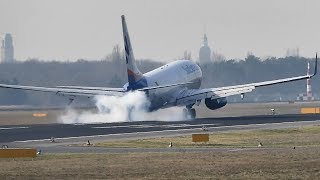 HARD LANDING SunExpress Boeing 73786N TCSED XQ160 Berlin Tegel [upl. by Nediarb]