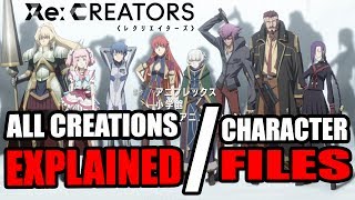 ALL RE CREATORS Creations amp Character Profiles EXPLAINED [upl. by Bernice]