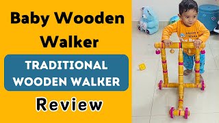 Baby walker Baby Wooden Walker  Baby walker Review  baby walker training baby walker fitting [upl. by Omsoc]