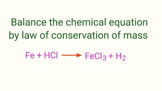 FeHClFeCl3H2 balance the chemical equation mydocumentary838 fehclfecl3h2 [upl. by Gypsie171]