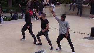 HIPHOP DANCING by Nabil Jesus amp Cedric At The Stairs of Palais De Chaillot Paris  April 2018 [upl. by Nahtal]