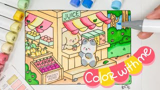 Color with me  Juice Stand Printable 🥤🍋🍊 [upl. by Rebbecca]