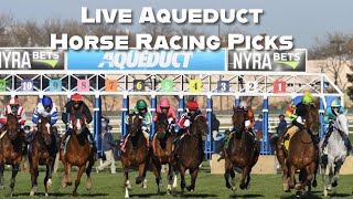 Live Aqueduct Horse Racing Picks [upl. by Donough292]