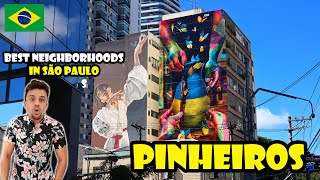 WHY IS PINHEIROS ONE OF THE BEST NEIGHBORHOODS IN SAO PAULO BRAZIL walkingvlog [upl. by Ainud]