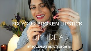 DIY Σπασμένα κραγιόν και η δική σου απόχρωση lipstick Souzanas Beauty Secrets [upl. by Dorkas]