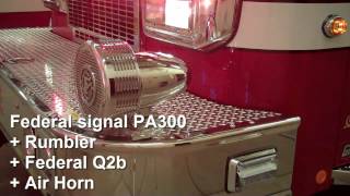 FIRE TRUCK SIREN WITH RUMBLER AND FEDERAL Q [upl. by Ahseetal]