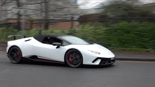 Lamborghini Huracan LP6404 Performante Spyder on the road [upl. by Rolyak276]