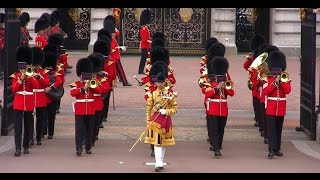 Changing The Queens Guard  Grenadier Guards Band  Corps of Drums  10 June 2015 [upl. by Feirahs]