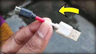 Ves Cable Se Charging Micro USB Cable Banaein  Kharab charging se banaa Chhota USB cable  Hacks [upl. by Ahiel471]