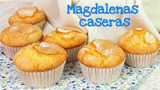 Magdalenas caseras  Receta fácil  Mi tarta preferida [upl. by Ybreh]