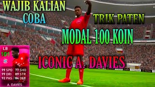 TRIK AMPUH CARA MENDAPATKAN PEMAIN ICONIC A DAVIES DI ICONIC MOMENT FC BAYERN MUNCHEN PES 2021 [upl. by Aleinad]